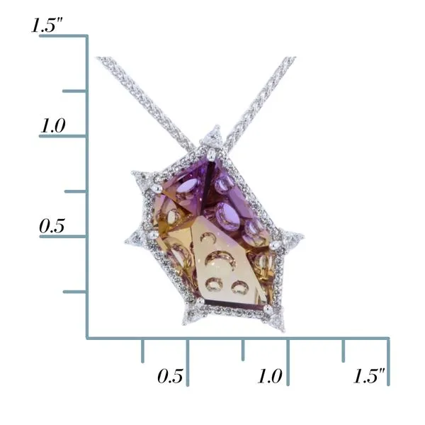 14K White Gold Ametrine Pendant Image 4 Ballard & Ballard Fountain Valley, CA