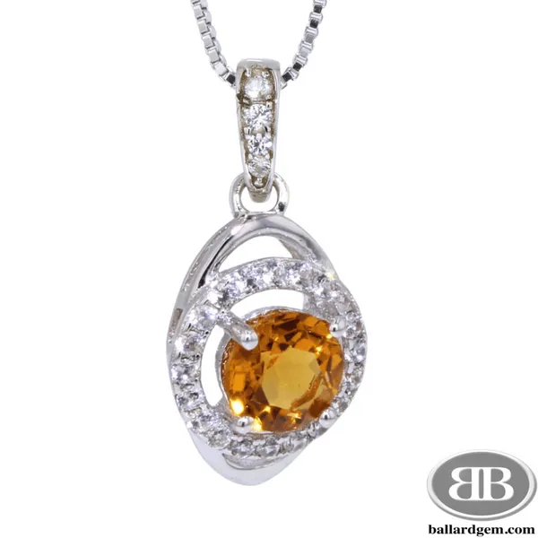 Citrine & White Sapphire Pendant Ballard & Ballard Fountain Valley, CA