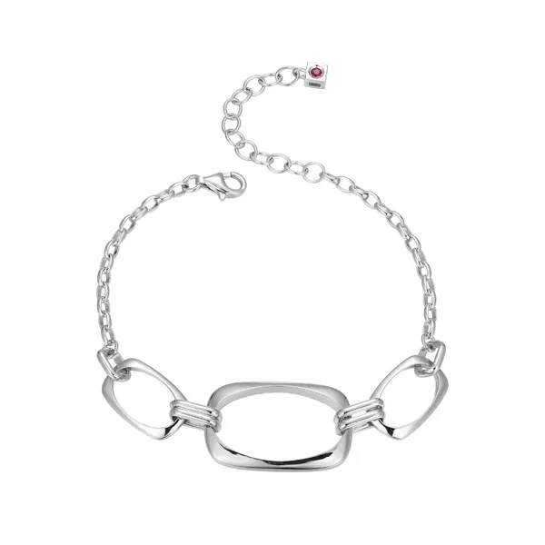 Sterling Silver ELLE Allure Rhodium Plated Br...