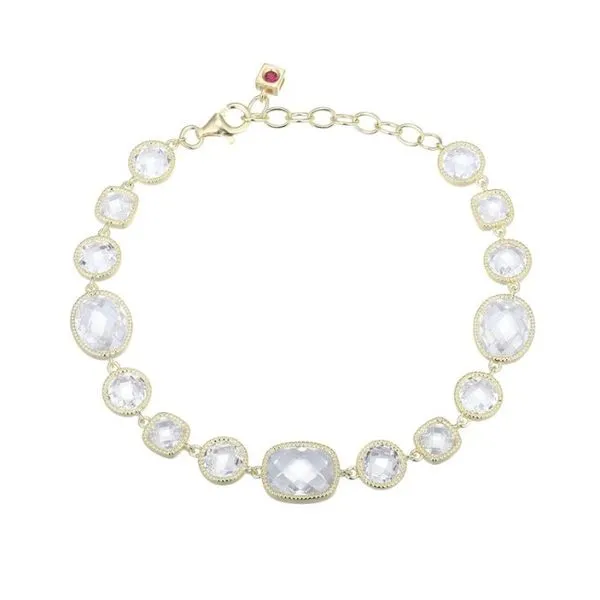 Sterling Silver Gold Plate Cubic Zirconia Bracelet Ballard & Ballard Fountain Valley, CA