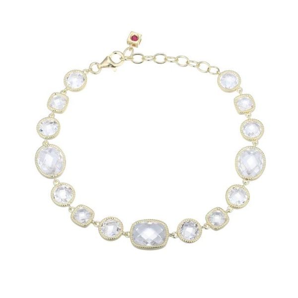 Sterling Silver Gold Plate Cubic Zirconia Bracelet Ballard & Ballard Fountain Valley, CA