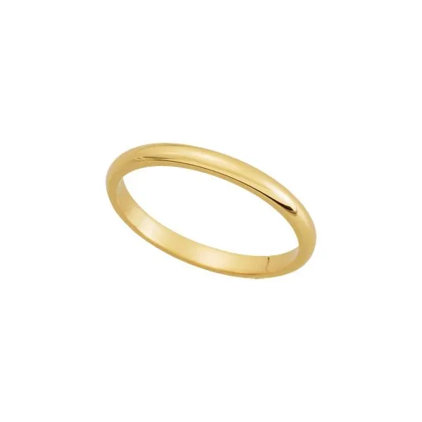 Yellow 14 Karat Half Round Wedding Band similar item image