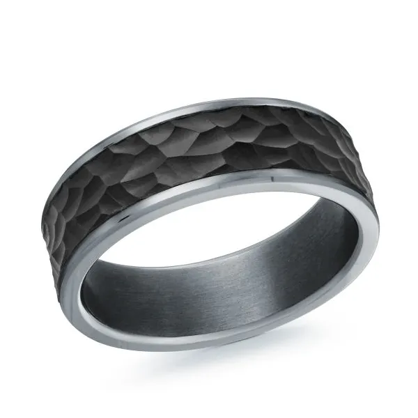 Hammered Tantalum & Carbon Fiber Men's Wedding Band Ballard & Ballard Fountain Valley, CA