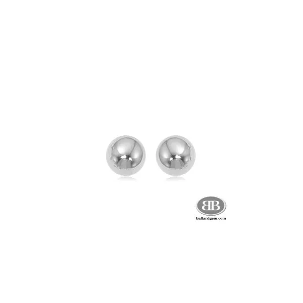 14K White Gold 6 mm Ball Stud Earrings Ballard & Ballard Fountain Valley, CA