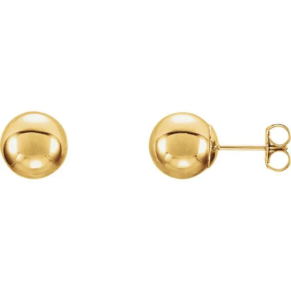14K Yellow Gold 8 mm Ball Studs Ballard & Ballard Fountain Valley, CA