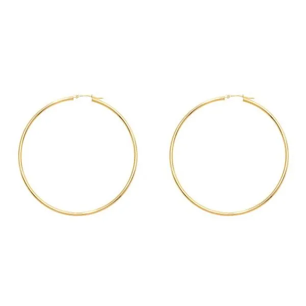 14 Karat Yellow Gold Large Hoop Earrings Ballard & Ballard Fountain Valley, CA