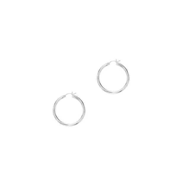 14K White Gold Hoop Earrings Ballard & Ballard Fountain Valley, CA