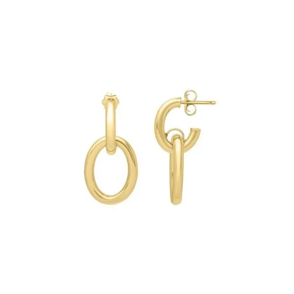 14 Karat Yellow Gold Post Drop Earrings Ballard & Ballard Fountain Valley, CA