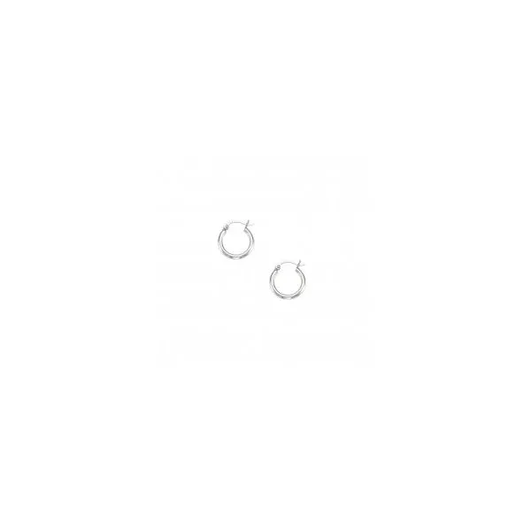 14 Karat White Gold Small Hoop Earrings Ballard & Ballard Fountain Valley, CA