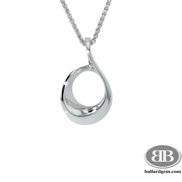 14K White Gold B&B Slide Pendant  (chain not included) Ballard & Ballard Fountain Valley, CA