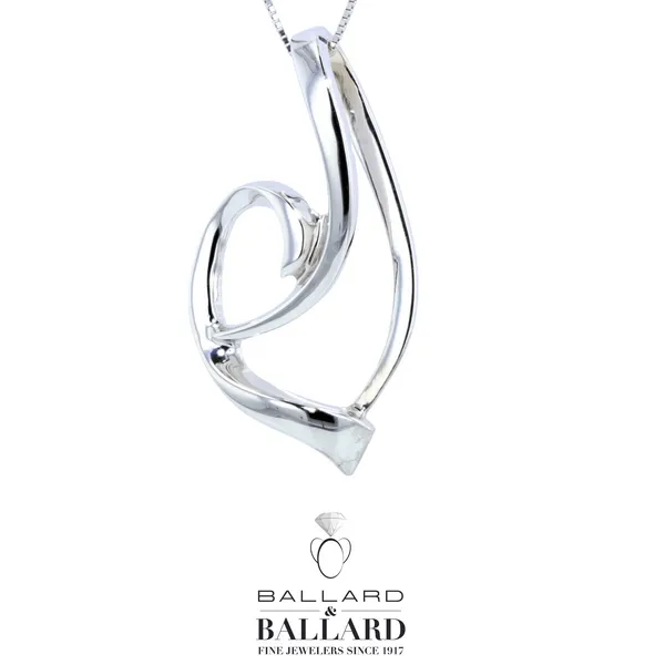 White 14Kt Free Form Slide Pendant Charm similar item image