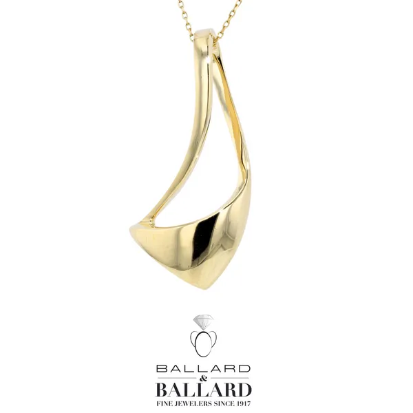 Yellow 14Kt Free Form Slide Pendant Charm similar item image