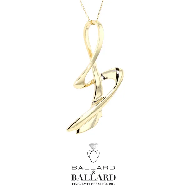 Yellow 14Kt Free Form Slide Pendant Charm similar item image