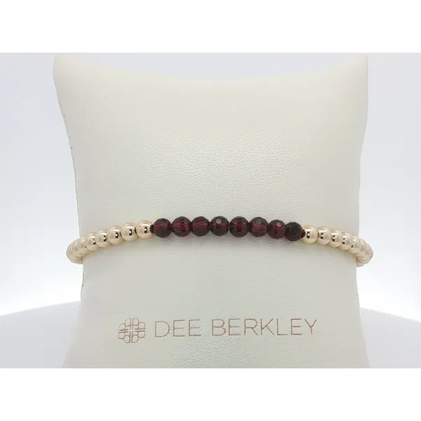 Gold Filled Garnet Bar Bracelet Ballard & Ballard Fountain Valley, CA