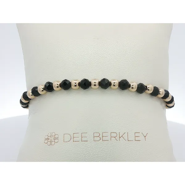 Gold Filled Black Agate Beaded Bracelet Ballard & Ballard Fountain Valley, CA