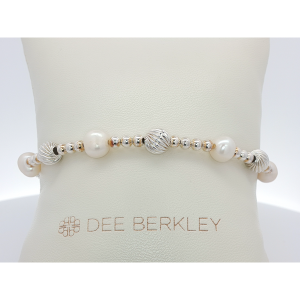 Sterling Silver Twist Bead & Pearl Bracelet Ballard & Ballard Fountain Valley, CA