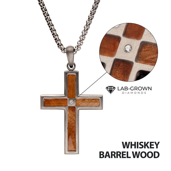 Gun Metal Whiskey Barrel Cross Pendant Ballard & Ballard Fountain Valley, CA
