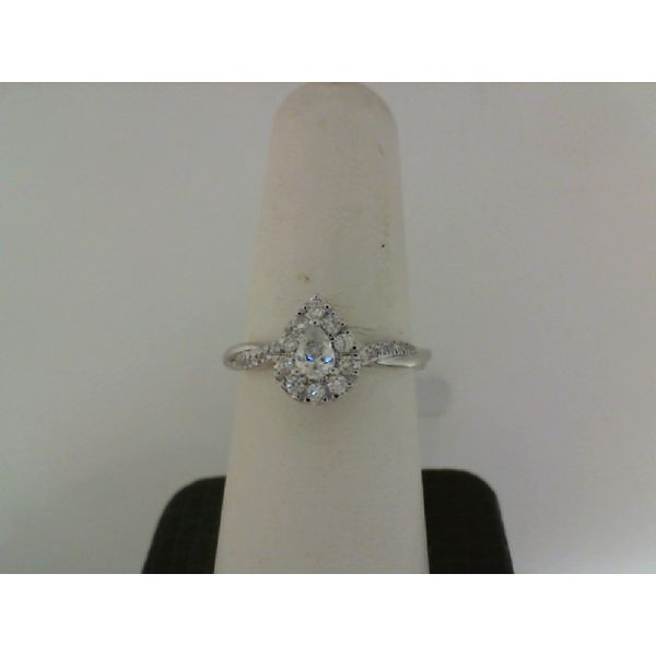 Pear Shape Diamond Halo Engagement Ring Barnes Jewelers Goldsboro, NC