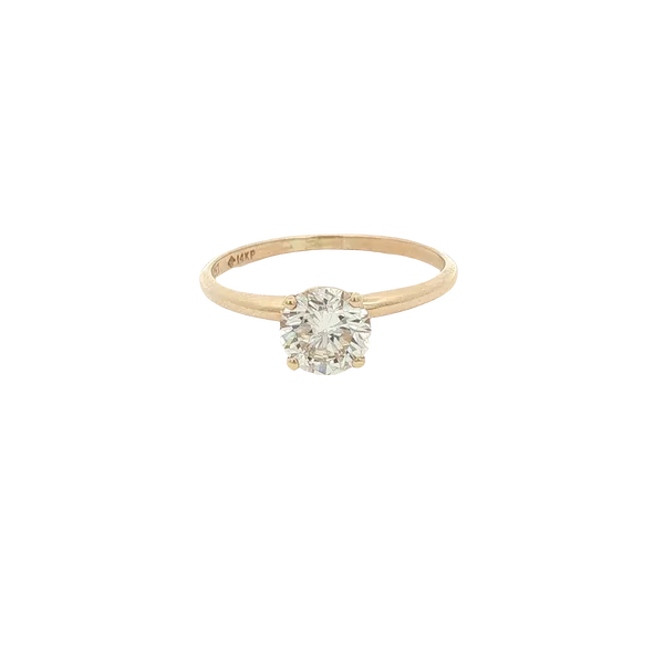 Round Diamond Solitaire Engagement Ring, 14KT Yellow Gold, 1.03CT, Color: K, Clarity: SI3, Size 7 Barnes Jewelers Goldsboro, NC