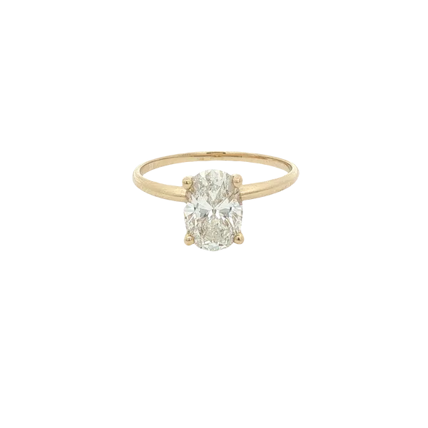 Oval Diamond Solitaire Engagement Ring, 14KT Yellow Gold, 1.56CT, Color: G, Clarity: SI2, Size 7 Barnes Jewelers Goldsboro, NC