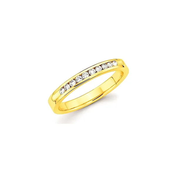 OSTBYE  Diamond Channel Set Wedding Band, 14KT Yellow Gold, 0.20CTW Barnes Jewelers Goldsboro, NC