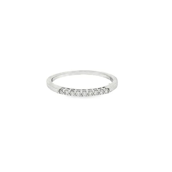DDG  Diamond Prong Set Wedding Band, 14KT White Gold, 0.10CTTW Round, Color: G/H, Clarity: I1, Size 7  W-WB9001 Barnes Jewelers Goldsboro, NC