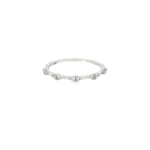 MANSHIV  Diamond Stackable Band, 14KT White Gold, 0.16CTTW Round, Size 6.5  PC28486RA/1-W Barnes Jewelers Goldsboro, NC