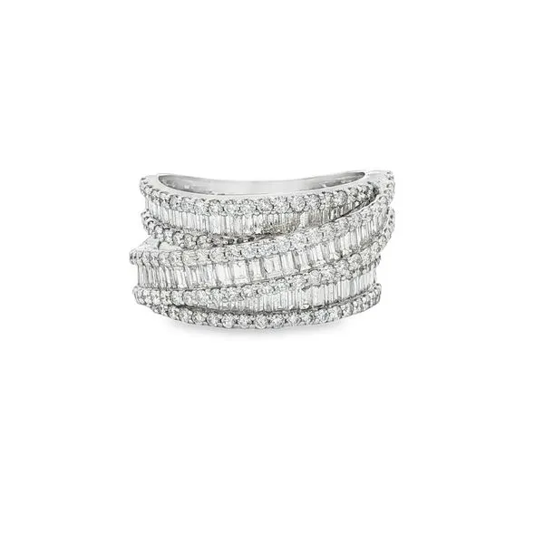HEERA MOTI  Diamond Fashion Ring, 14KT White Gold, 2.18CTTW Baguette and Round Diamonds, Color: G/H, Clarity: SI1/SI2, Size 7.5  LDB4308-306 Barnes Jewelers Goldsboro, NC