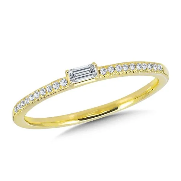 SDC  Stackable Baguette Diamond Band, 14KT White Gold, 0.15CTTW Round and Baguette, Size 6.5  CDD3248-W Barnes Jewelers Goldsboro, NC