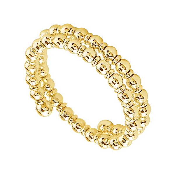 IDD  Beaded Flex Double Band Ring, 14KT Yellow Gold, Size 7  FSR5024Y Barnes Jewelers Goldsboro, NC