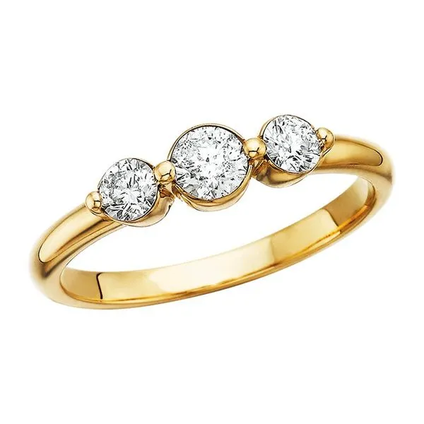 BERCO  Three Stone Diamond Ring, 14KT Yellow Gold, 0.50CTTW Round, Size 7  146251D-050 Barnes Jewelers Goldsboro, NC