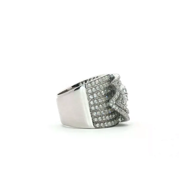 SOPRAFFINO  Wide Diamond Fashion Ring, 18KT White Gold, 3.42CTTW Round and Baguette Diamonds, Color: G/H, Clarity: SI1, Size 6.5  R0990-05940 Image 3 Barnes Jewelers Goldsboro, NC