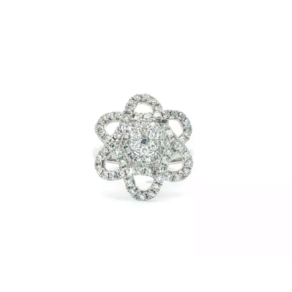 SOPRAFFINO  Floral Diamond Fashion Ring, 18KT White Gold, 1.30CTTW Round Diamonds, Color: G/H, Clarity: SI1, Size 6.5  R01159-04628 Barnes Jewelers Goldsboro, NC