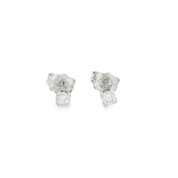 Diamond Stud Earrings | 14KT White Gold, 0.10CTTW | Barnes Jewelers Goldsboro NC Barnes Jewelers Goldsboro, NC