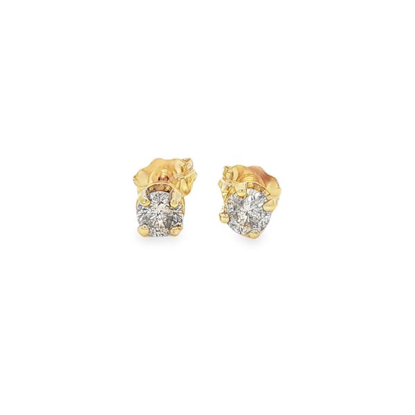 Diamond Stud Earrings | 14KT Yellow Gold, 0.45CTTW | Barnes Jewelers Goldsboro NC Barnes Jewelers Goldsboro, NC