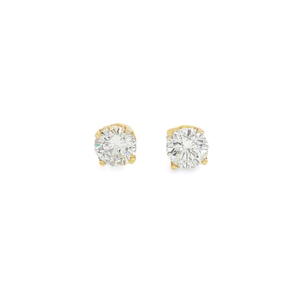 Diamond Stud Earrings | 14KT Yellow Gold, 2.09CTTW | Barnes Jewelers Goldsboro NC Barnes Jewelers Goldsboro, NC
