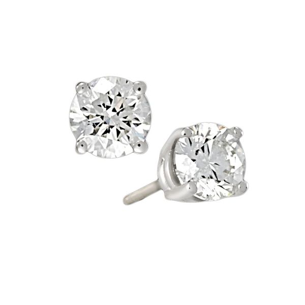 Diamond Stud Earrings | 14KT White Gold, 0.20CTTW | Barnes Jewelers Goldsboro NC Barnes Jewelers Goldsboro, NC