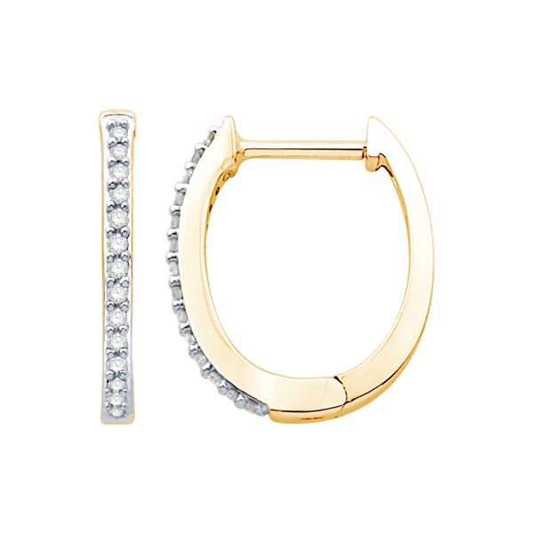 Diamond Huggie Hoop Earrings | Barnes Jewelers, Goldsboro NC Barnes Jewelers Goldsboro, NC