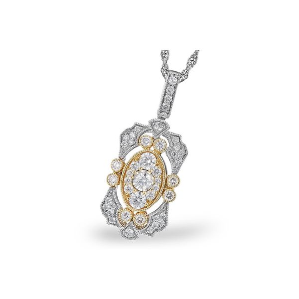 Vintage Inspired Diamond Necklace | 14KT Two-Tone Gold | Barnes Jewelers Goldsboro NC Barnes Jewelers Goldsboro, NC