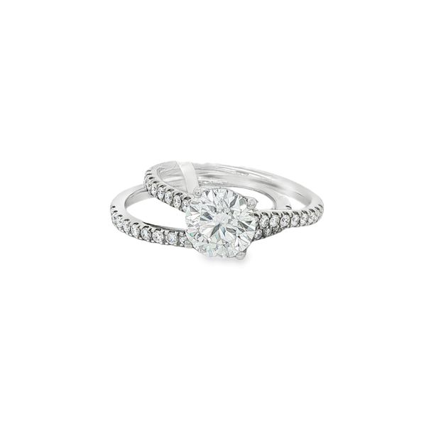 Lab Grown Hidden Halo Engagement Ring & Band Set | 14KT White Gold | Barnes Jewelers Goldsboro NC Barnes Jewelers Goldsboro, NC