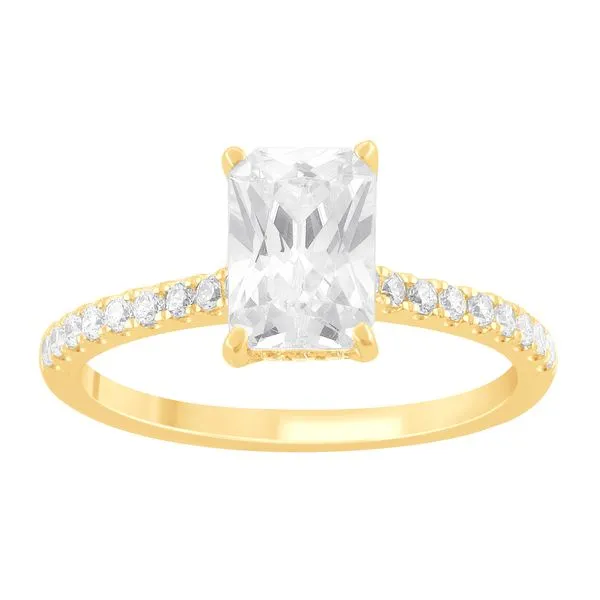 MERCURY RING  Hidden Halo Lab Grown Diamond Engagement Ring, 14KT Yellow Gold, 1.55CT Radiant Center, Color: F, Clarity: VS1, Cert#: LG648441779, 0.25 Barnes Jewelers Goldsboro, NC