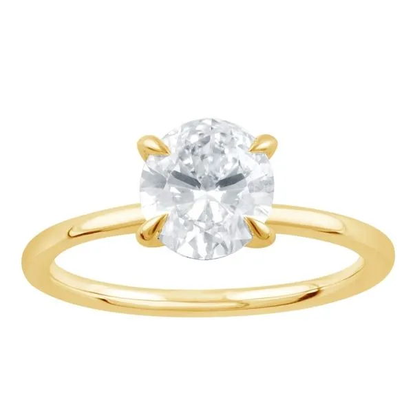 MERCURY RING  Hidden Halo Lab Grown Diamond Solitaire Engagement Ring, 14KT Yellow Gold, 3.08CT Round Center, Color: E, Clarity: VS2, Cert#: LG6755483 Barnes Jewelers Goldsboro, NC