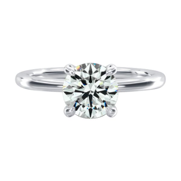 Round Lab Grown Diamond Solitaire Engagement Ring | 14KT White Gold | Barnes Jewelers Goldsboro NC Barnes Jewelers Goldsboro, NC