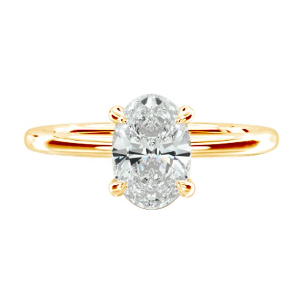 Oval Lab Grown Diamond Solitaire Engagement Ring | 14KT Yellow Gold | Barnes Jewelers Goldsboro NC Barnes Jewelers Goldsboro, NC