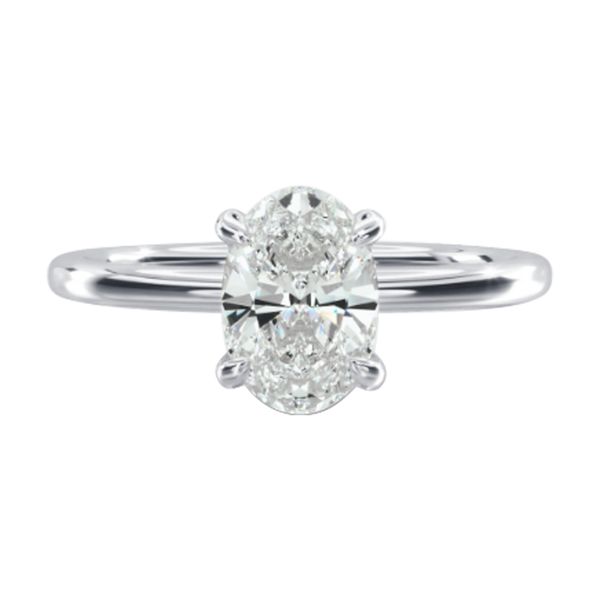 Oval Lab Grown Diamond Solitaire Engagement Ring | 14KT White Gold | Barnes Jewelers Goldsboro NC Barnes Jewelers Goldsboro, NC