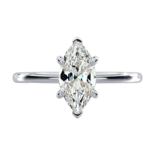 Marquise Lab Grown Diamond Solitaire Engagement Ring | 14KT White Gold | Barnes Jewelers Goldsboro NC Barnes Jewelers Goldsboro, NC