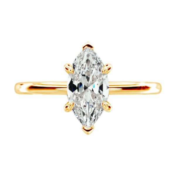 Marquise Lab Grown Diamond Solitaire Engagement Ring | 14KT Yellow Gold | Barnes Jewelers Goldsboro NC Barnes Jewelers Goldsboro, NC