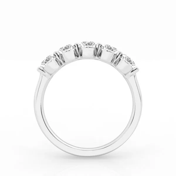 MERCURY RING  5 Stone Lab Grown Diamond Band, 14KT White Gold, 3.50CTTW Oval, Color: F/G, Clarity: VS, Size 7  LGD-WB5STOV350-GW3 Image 2 Barnes Jewelers Goldsboro, NC