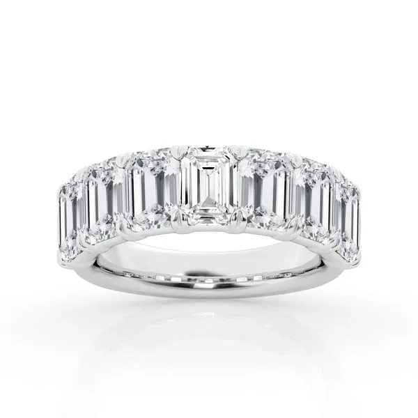 MERCURY RING  Seven Emerald Lab Grown Diamond Prong Set Band, 14KT White Gold, 5.00CTTW, Color: G, Clarity: VS2, Size 7  LGD-TXR01249-GW3 Barnes Jewelers Goldsboro, NC