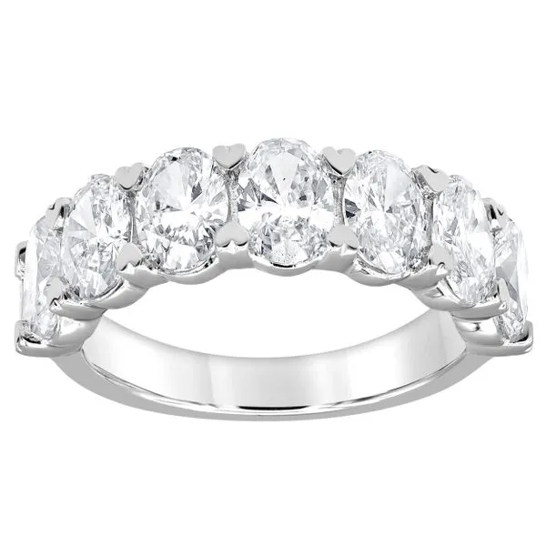 MERCURY RING  Seven Oval Lab Grown Diamond Wedding Band, 14KT White Gold, 3.50CTTW, Color: G, Clarity: VS2, Size 7  LGD-TXR04029-GW3 Barnes Jewelers Goldsboro, NC